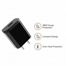 Mi 10W Wall Charger for Mobile Phones with Micro USB Cable (Black)